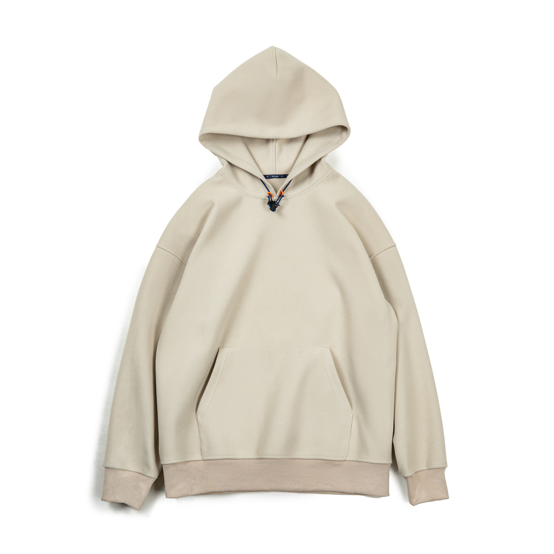 美式休閒重磅毛呢連帽衛衣cleanfit廓形寬鬆套頭衫男秋冬-Retro's Wear