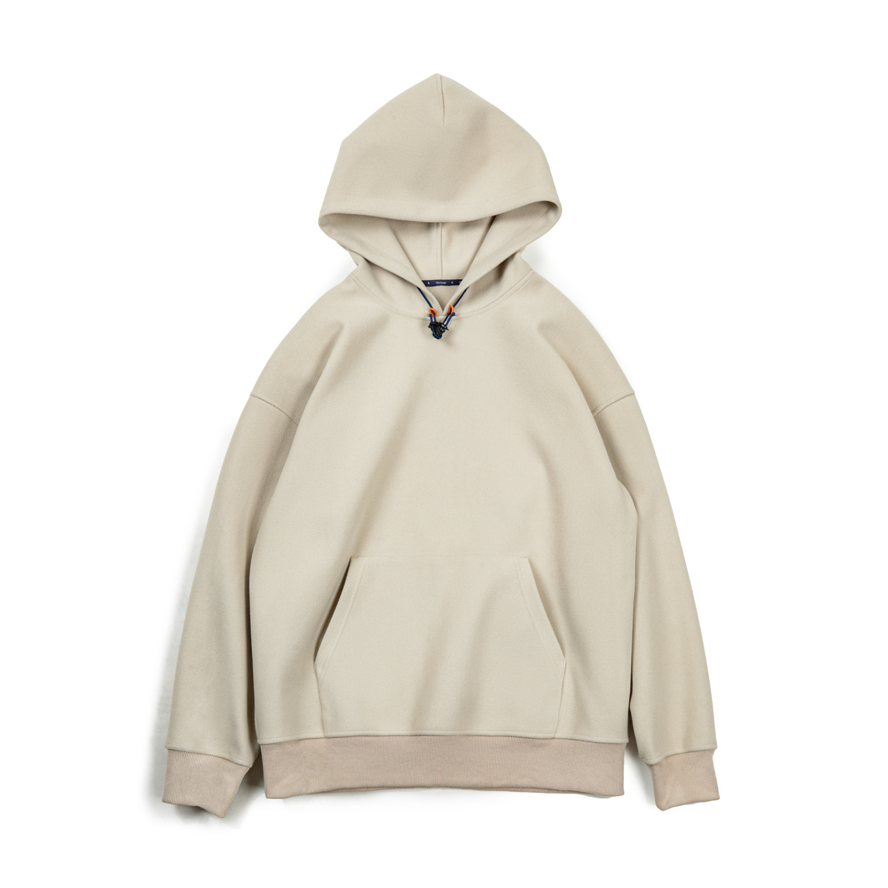 美式休閒重磅毛呢連帽衛衣cleanfit廓形寬鬆套頭衫男秋冬-Retro's Wear