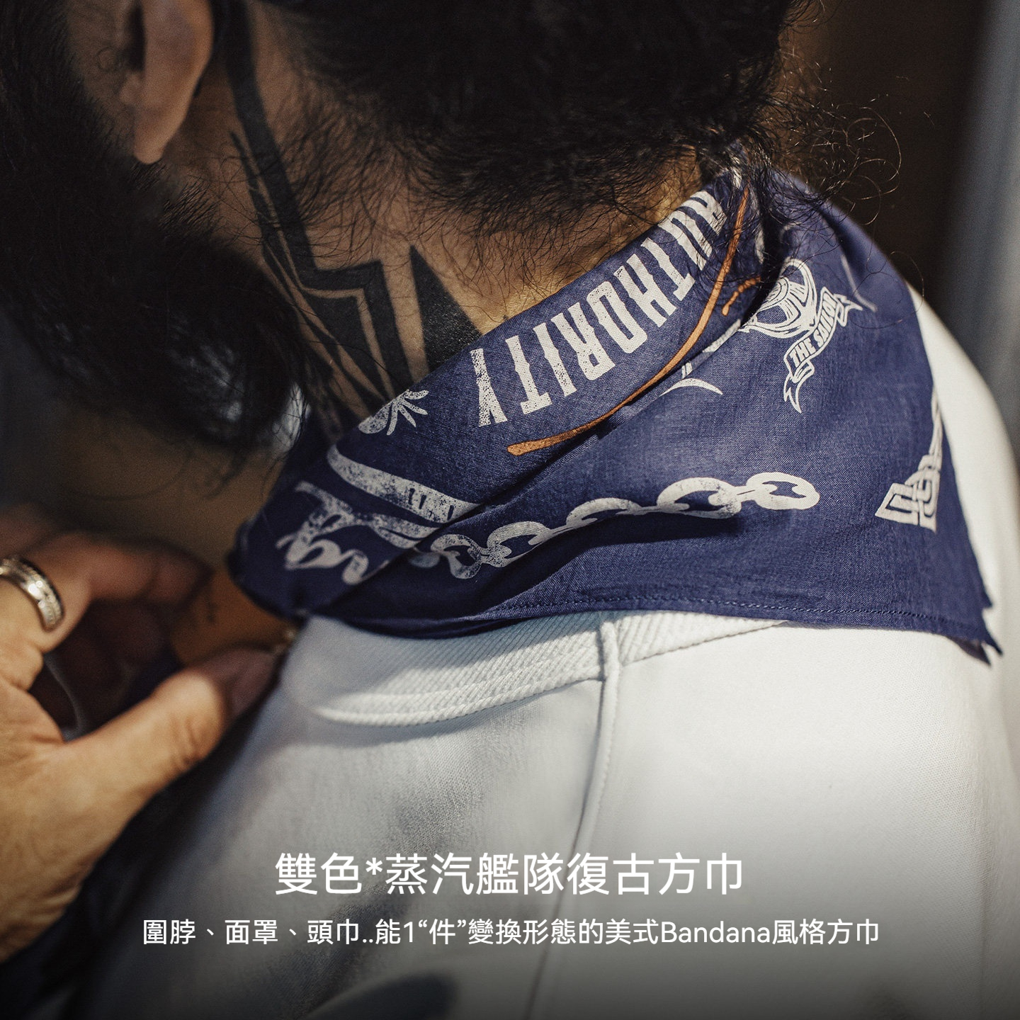 美式復古印花方巾配飾阿美哢嘰古著頭巾領巾棉手帕老錢風