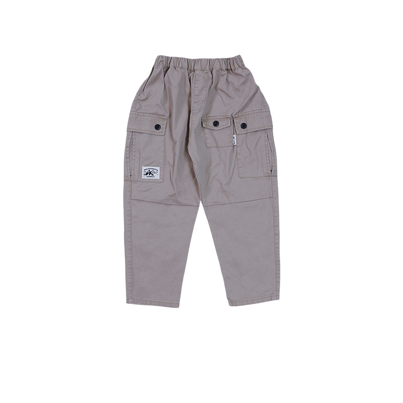 兒童褲子2025秋季新款男童日系工裝褲兒童長褲中大童直筒休閒褲子