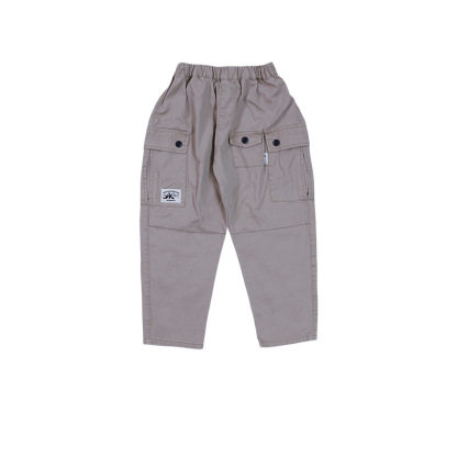 兒童褲子2025秋季新款男童日系工裝褲兒童長褲中大童直筒休閒褲子