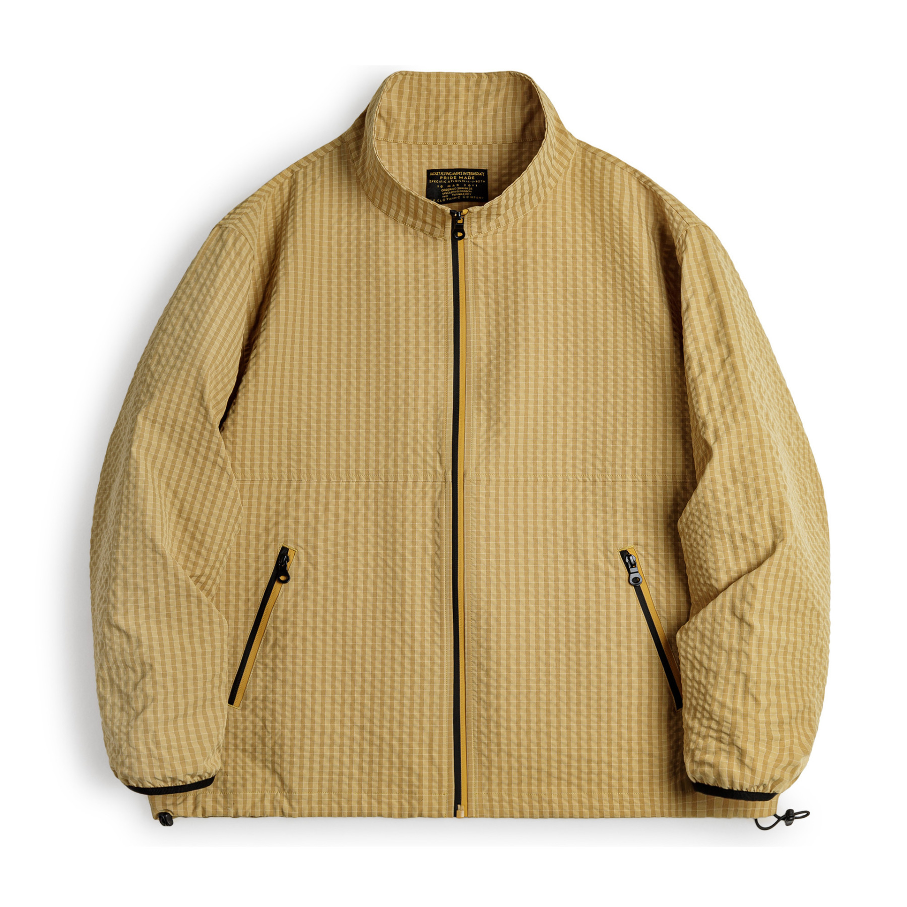 美式休閒戶外山系夾克肌理感透氣防風立領薑黃外套男春夏