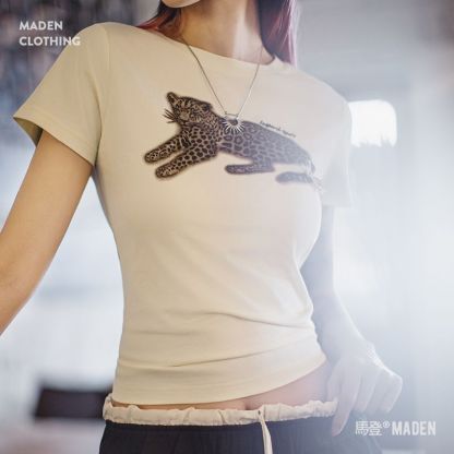 美式正肩插畫短袖T恤白色復古高街內搭上衣個性感顯瘦夏日女