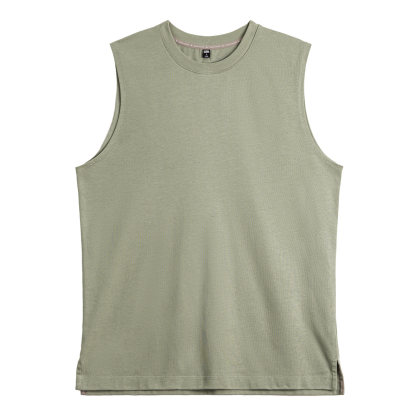 美式白色新疆純棉健身背心跨欄重磅無袖內搭坎肩打底衫男