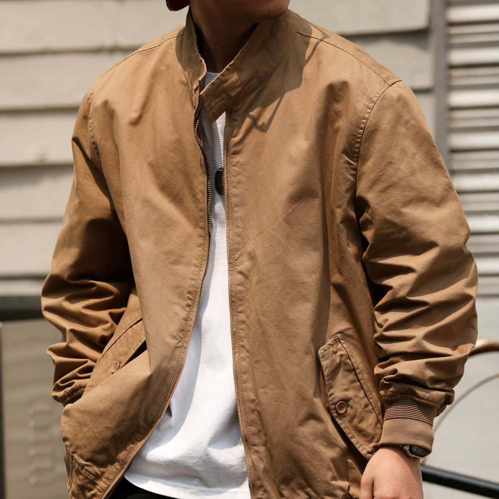 美式哈靈頓G9立領飛行夾克男士春秋款經典復古工裝上衣外套-Retro's Wear