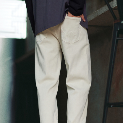 春秋美式復古白色牛仔褲男2025秋季新款cleanfit微寬鬆直筒休閒褲