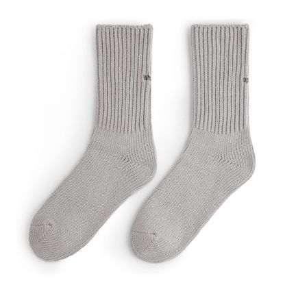 復古粗線刺繡針織中筒襪黑色運動透氣精梳棉長襪子男女秋-Retro's Wear