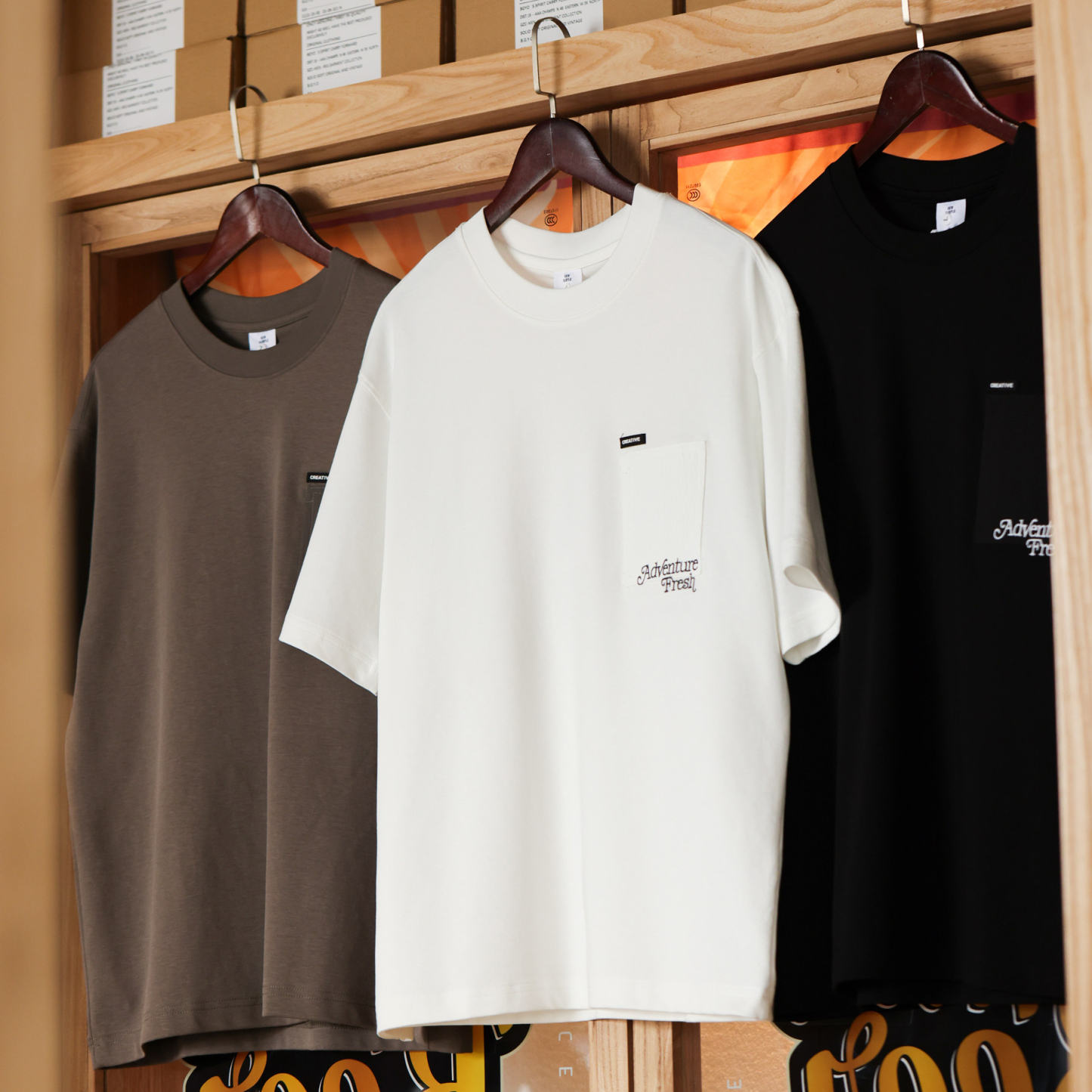 美式休閒立體口袋刺繡短袖T恤男戶外風工裝圓領打底TEE