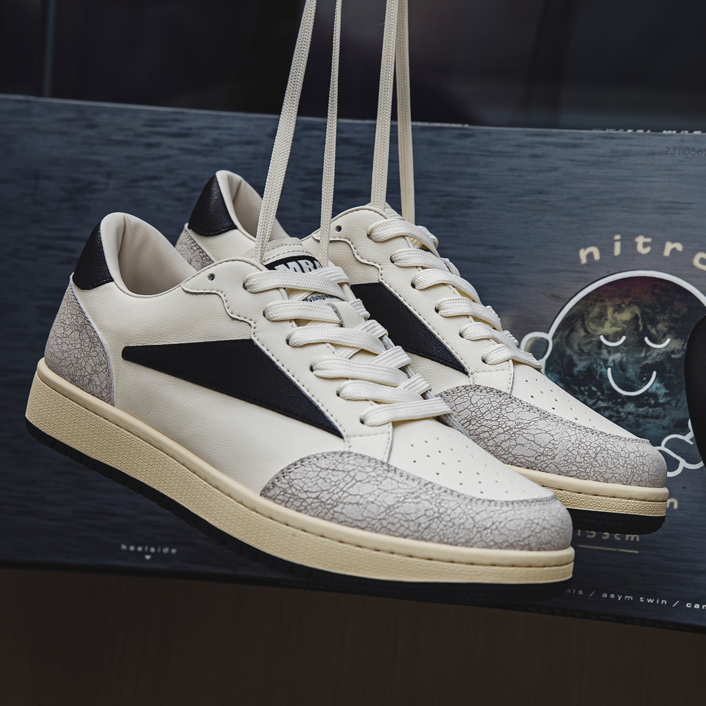 MRA爆裂紋板鞋男款2026新款復古ro小白鞋百搭運動休閒鞋潮鞋子春