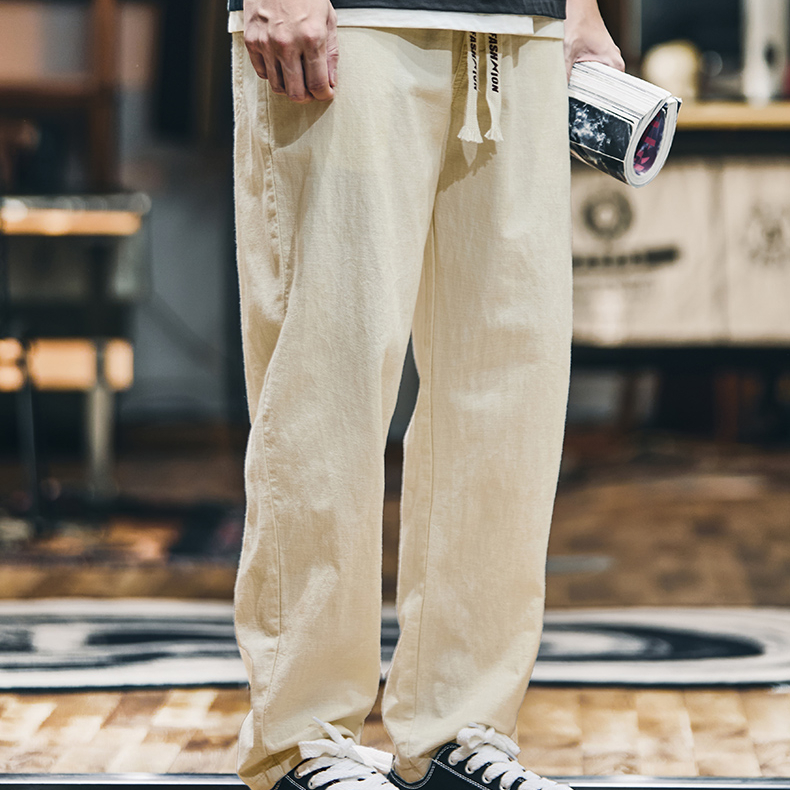 美式休閒褲男2025春季新款純棉復古直筒褲子男士寬鬆彈力百搭長褲