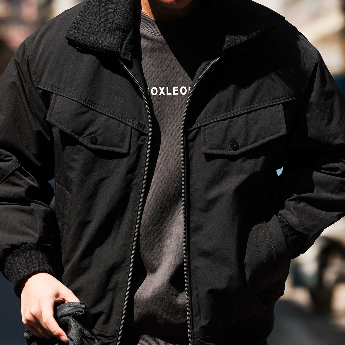 美式復古工裝雙層翻領棉服外套男加厚防寒保暖棉衣夾克