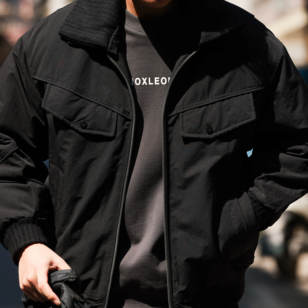 美式復古工裝雙層翻領棉服外套男加厚防寒保暖棉衣夾克