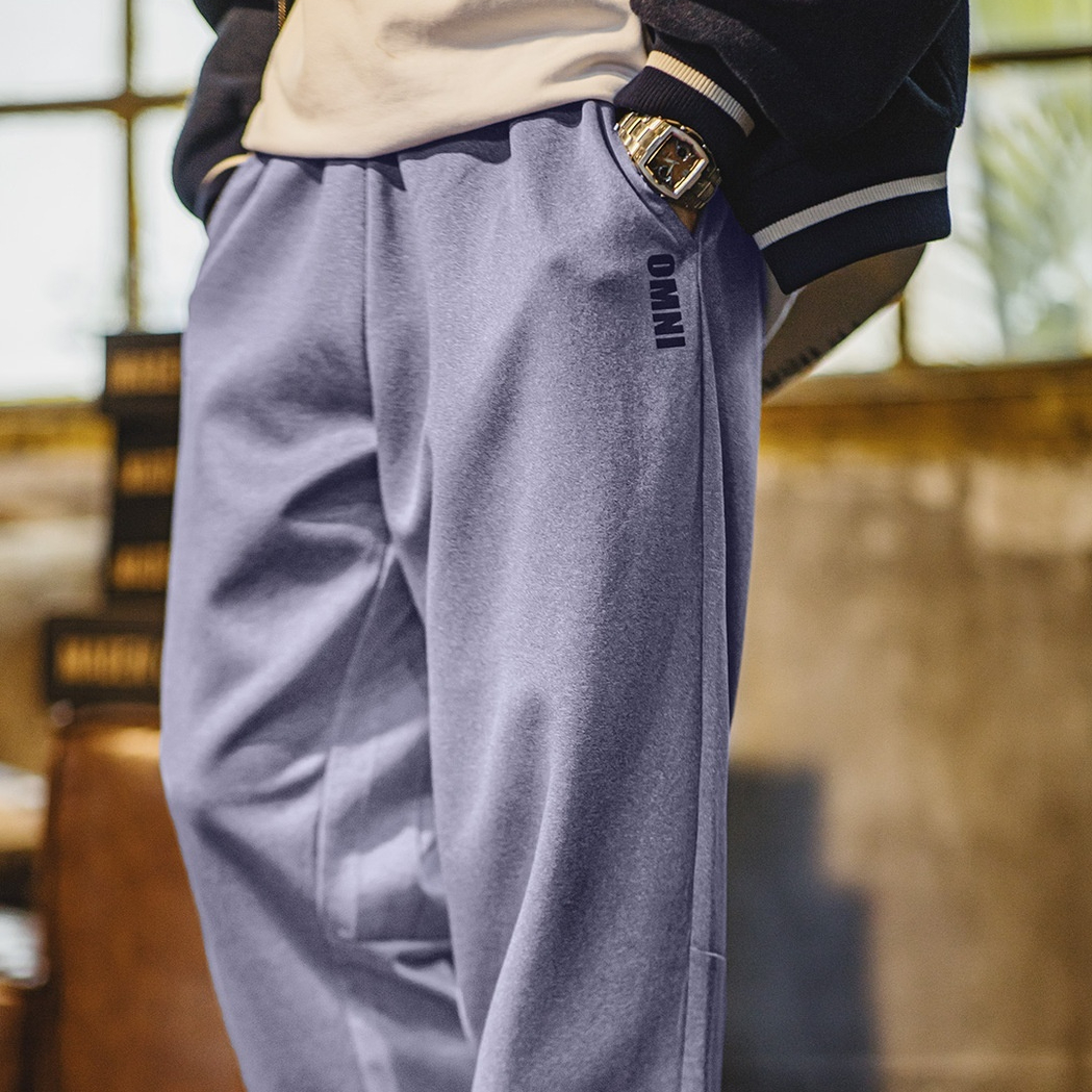 美式休閒Easypants灰色衛褲空氣層直筒束脚運動褲子男秋