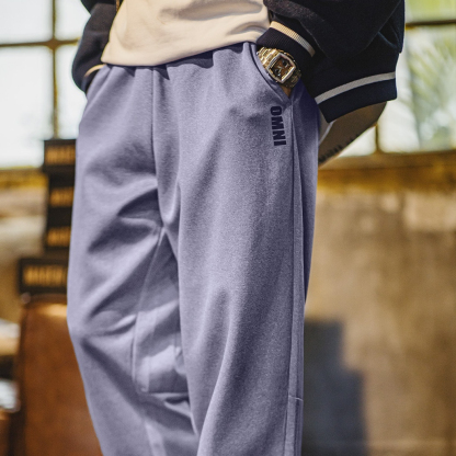 美式休閒Easypants灰色衛褲空氣層直筒束脚運動褲子男秋