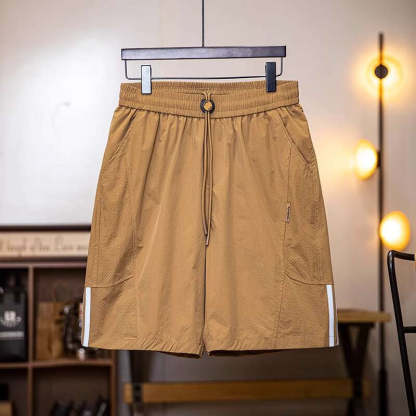 輕量化戶外速幹短褲男2025夏季新款反光條杠凉感運動五分褲子男