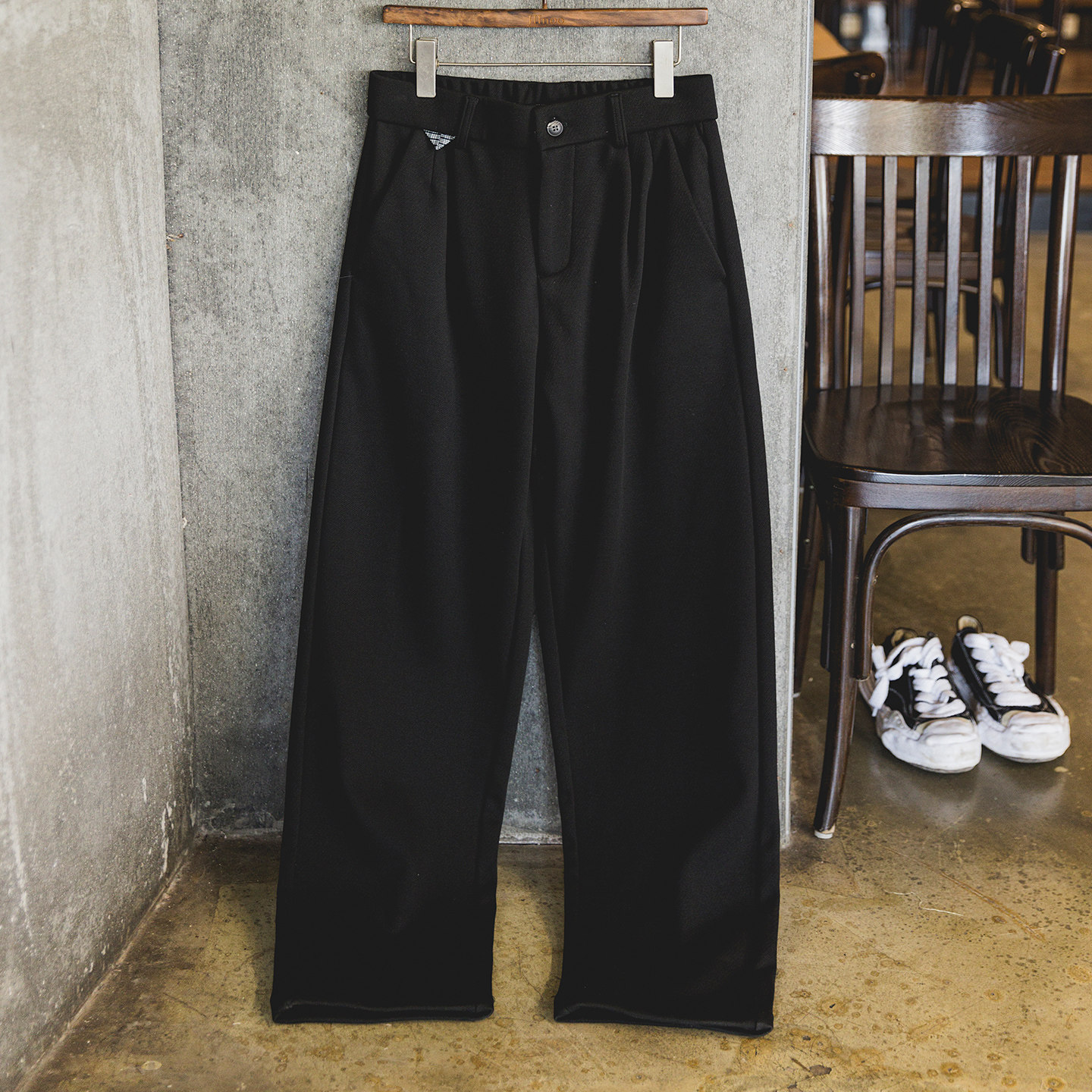 420g含綿羊毛男士加絨直筒休閒褲秋冬複合一體絨保暖寬鬆闊腿長褲