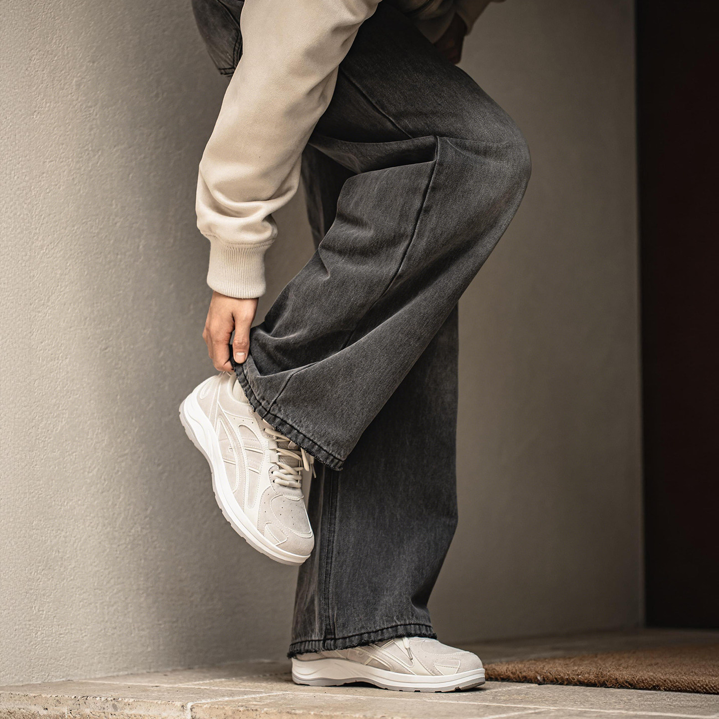 MRA復古慢跑鞋男士2026春季新款輕便透氣百搭通勤戶外運動休閒鞋