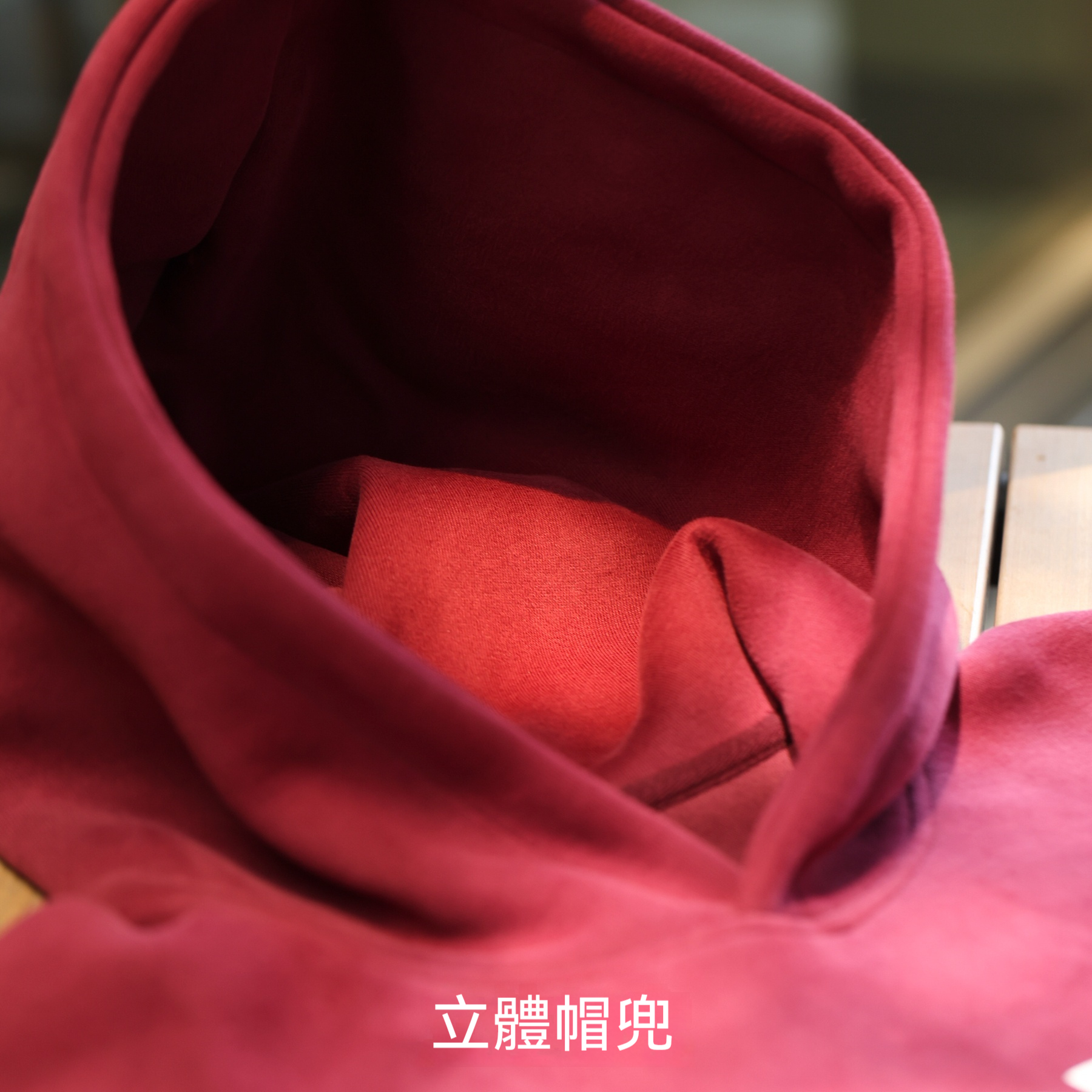 420g重磅安克拉紅色連帽衛衣男美式休閒字母印花帽衫