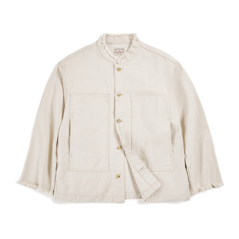 美式棉籽殼牛仔外套休閒寬鬆設計感小眾純棉丹寧夾克秋-Retro's Wear