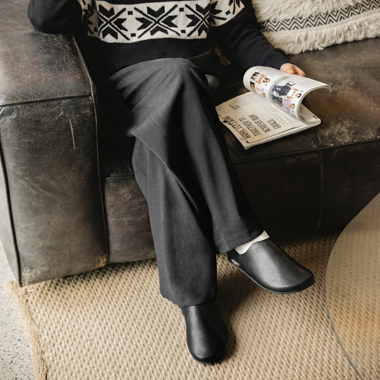 MRA TR垂墜抗防皺闊腿西褲雙褶立體剪裁通勤休閒卡其色長褲子