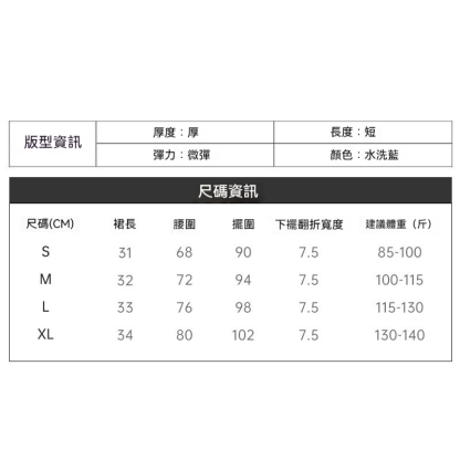 赤耳丹寧藍色a字小個子顯瘦防走光包臀牛仔半身短裙褲女士夏