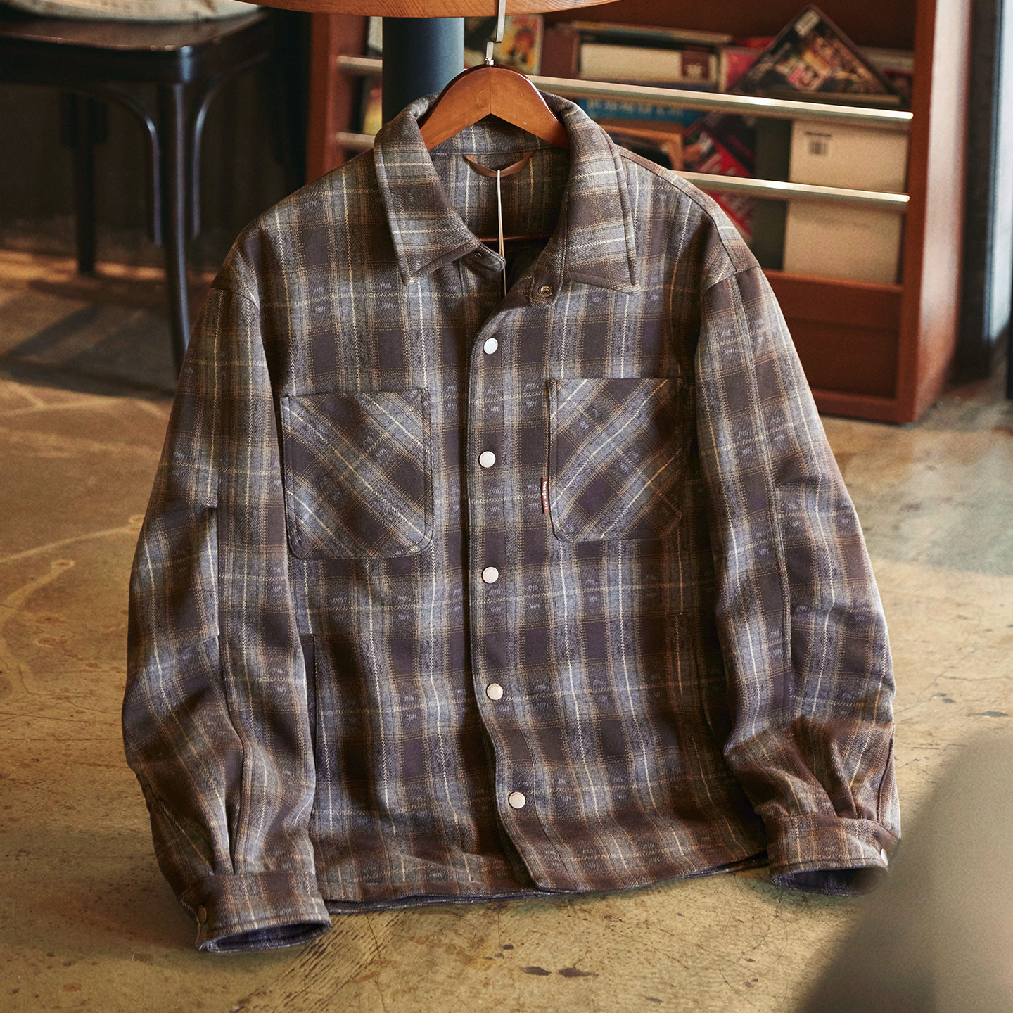 90鴨絨美式格子襯衫羽絨服男2025冬季新款輕薄休閒復古工裝外套