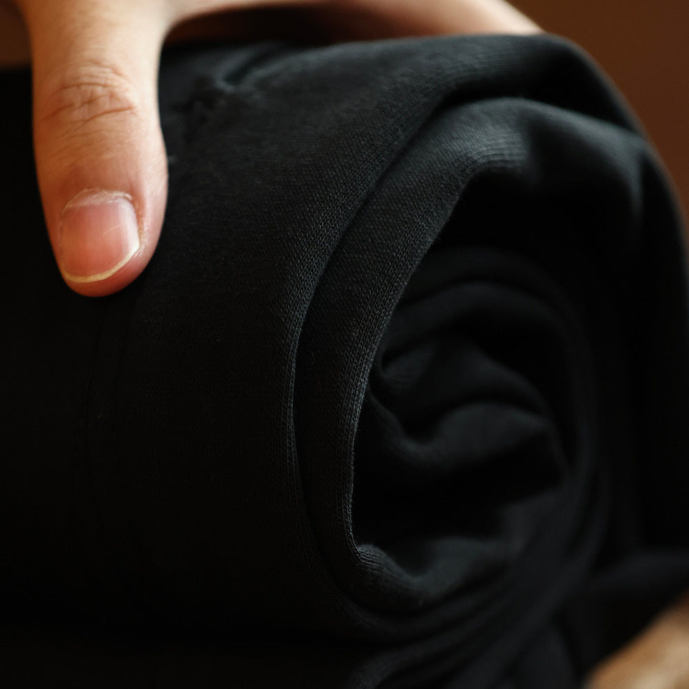 重磅垂感cleanfit衛褲男美式鬆弛感抽繩寬鬆直筒休閒運動褲-Retro's Wear