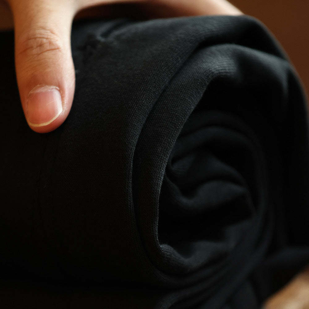 重磅垂感cleanfit衛褲男美式鬆弛感抽繩寬鬆直筒休閒運動褲-Retro's Wear