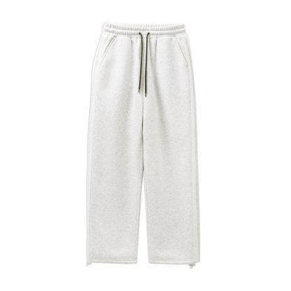 美式雙杠條紋衛褲寬鬆加絨厚休閒褲垂感外穿抽繩運動褲秋冬女-Retro's Wear