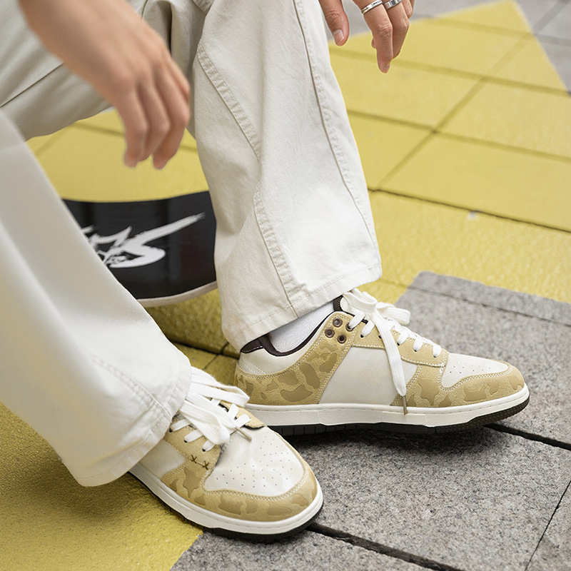 MRA奶酪板鞋男款2025新款小眾設計感做舊髒髒鞋厚底運動休閒潮鞋