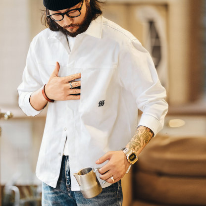 美式簡約長袖男士襯衫2026春季新款休閒工裝襯衣外套