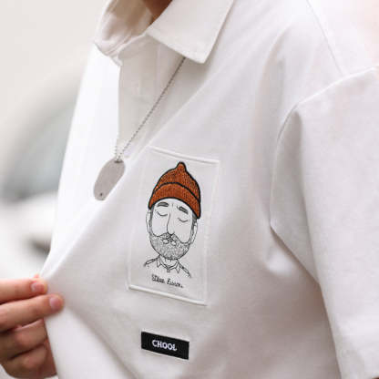 日系納瓦霍重工刺繡半袖POLO衫男夏季寬鬆休閒翻領短袖T恤