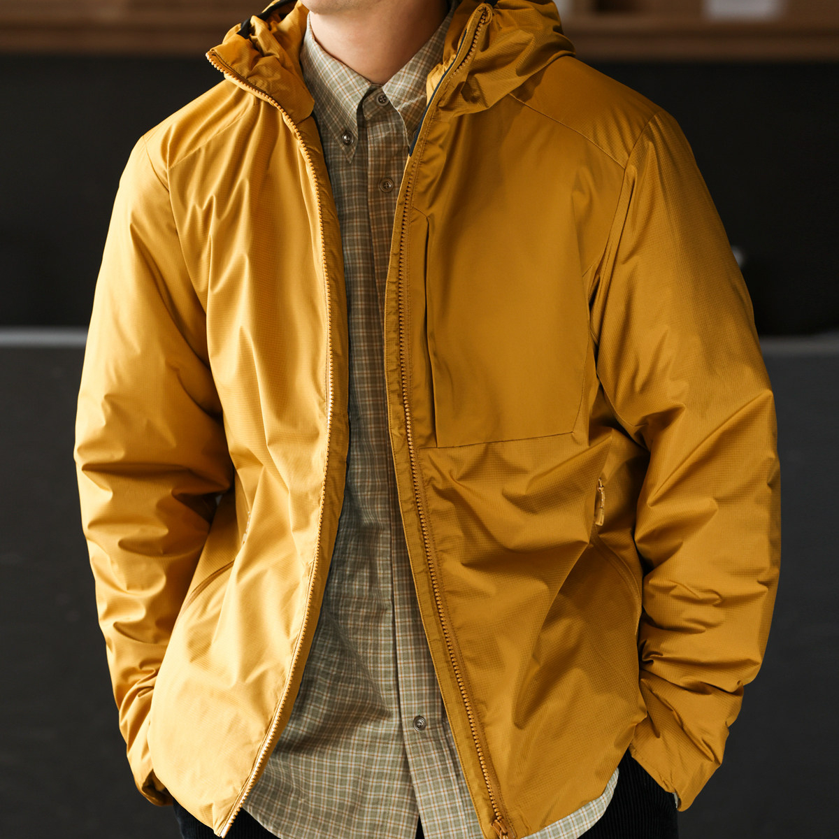 美式復古輕戶外三防棉衣外套男石墨烯保暖休閒連帽夾克