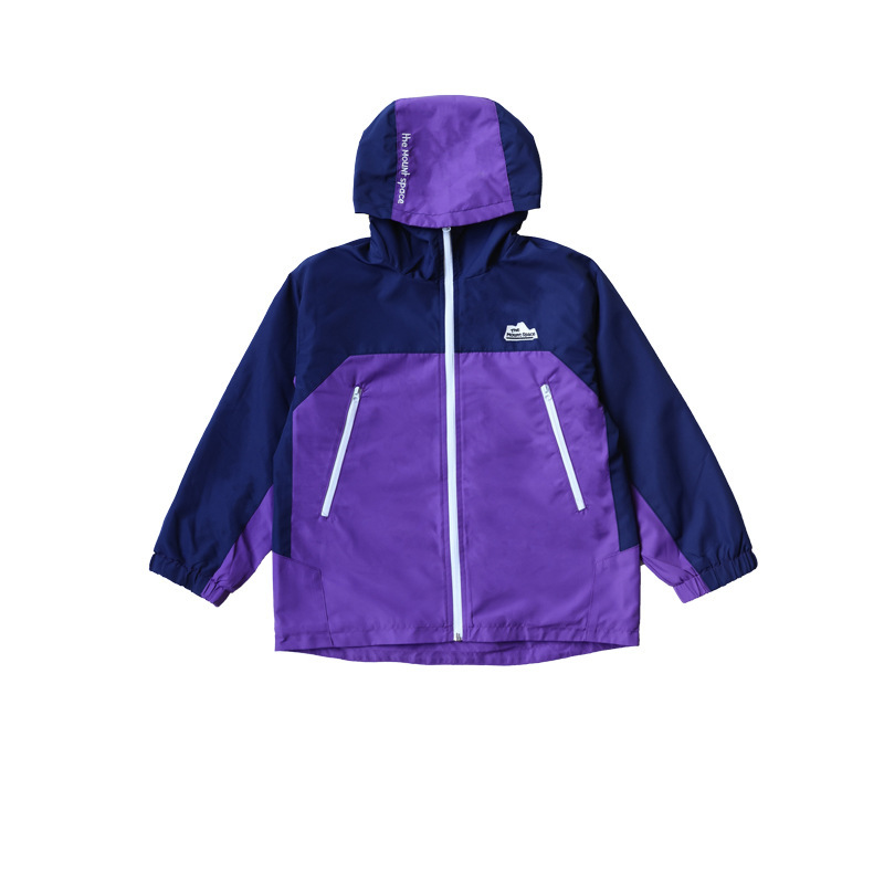 兒童加絨衝鋒衣2025冬季款戶外男童撞色拉鍊外套男童保暖連帽上衣