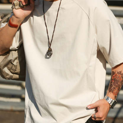 美式休閒索羅娜凉感防曬短袖T恤男透氣抗菌插肩袖體恤夏