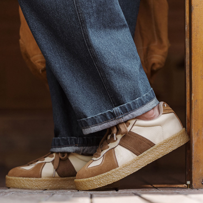 復古德訓鞋秋季新款男休閒運動鞋子厚底增高低幫百搭平底板鞋-Retro's Wear