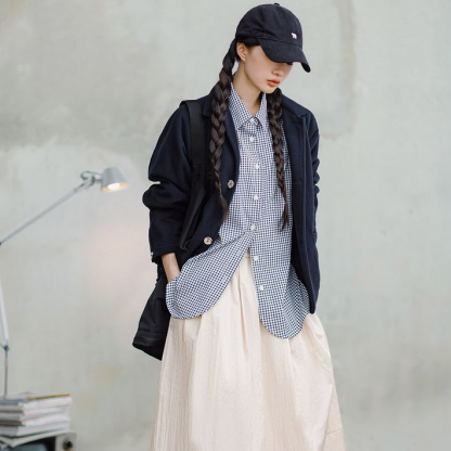 美式搖粒絨翻領外套暖呼呼保暖夾克休閒開衫抓絨上衣冬季女-Retro's Wear