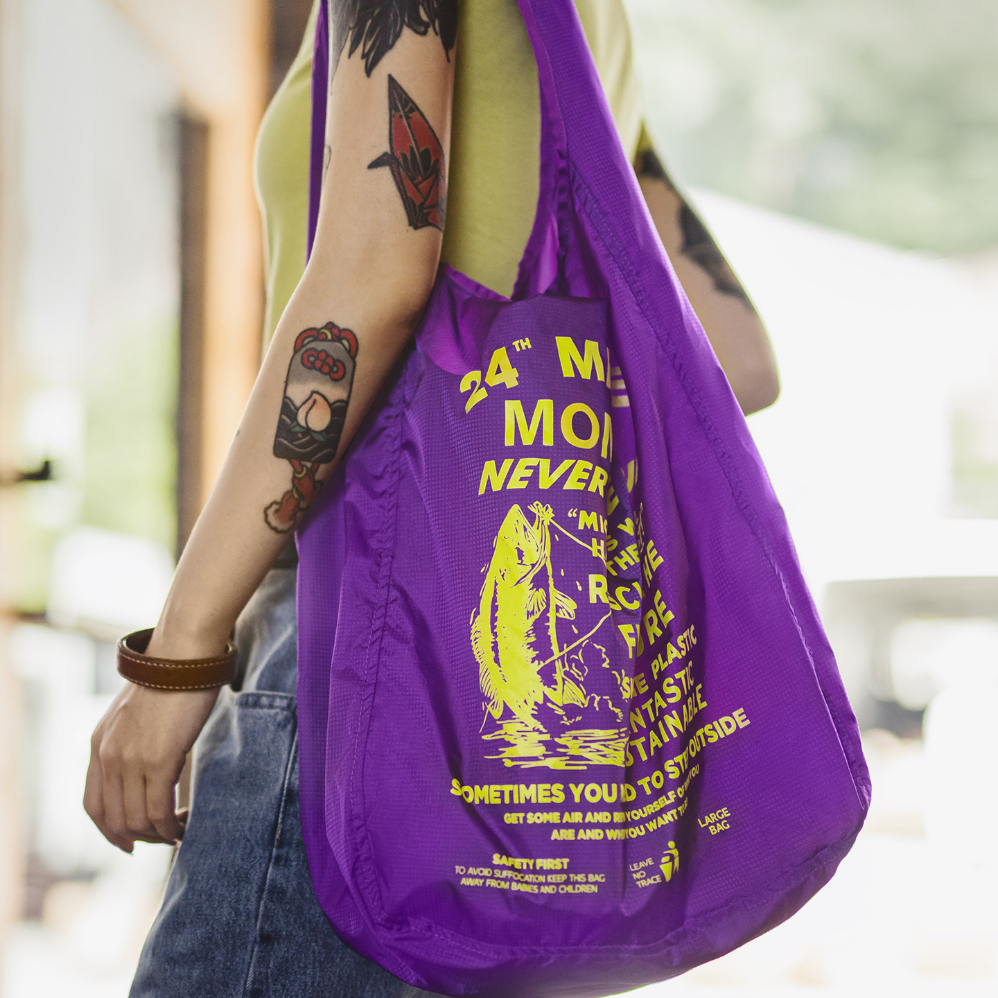 戶外超輕薄可折疊旅行單肩尼龍山系大容量手提腋下挎包包女士