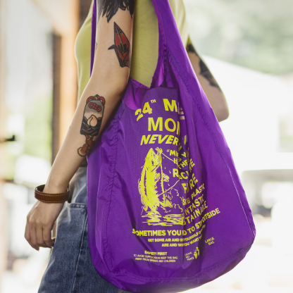 戶外超輕薄可折疊旅行單肩尼龍山系大容量手提腋下挎包包女士