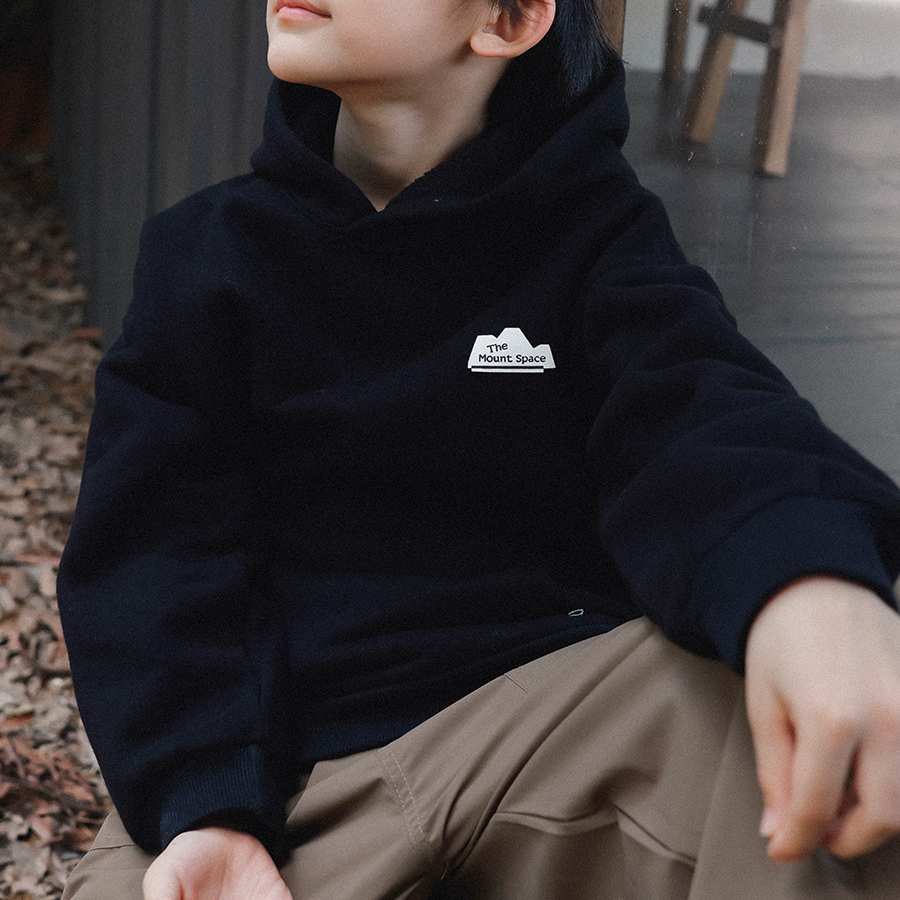 兒童衛衣2025冬季款男童露營風長袖上衣加絨加厚保暖男孩連帽衛衣