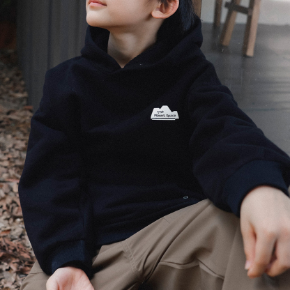 兒童衛衣2025冬季款男童露營風長袖上衣加絨加厚保暖男孩連帽衛衣