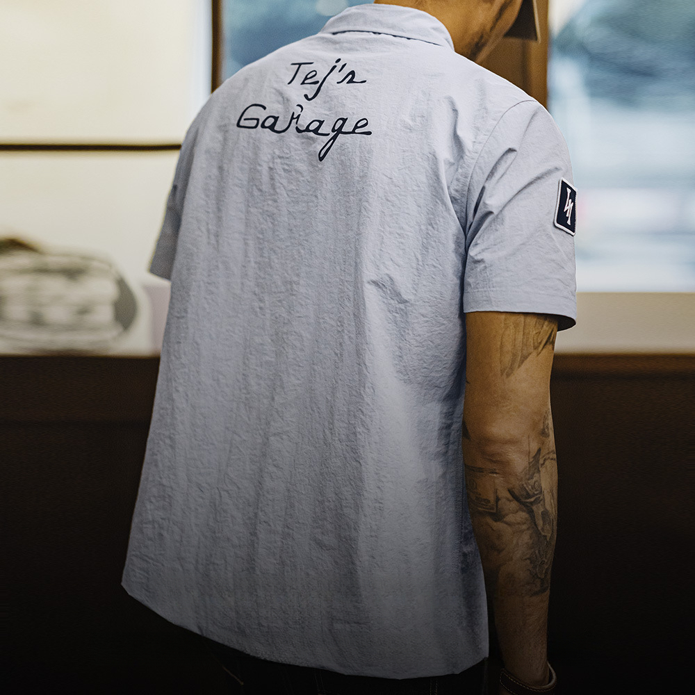 美式復古速度與激情同款古巴領襯衫硬漢vintage襯衣男夏