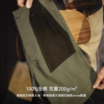 美式復古拼色伐木短褲大口袋軍綠色直筒og107五分褲男夏