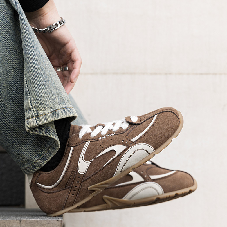 疾影賽車鞋男2025春季新款德訓鞋百搭運動板鞋復古休閒潮鞋子