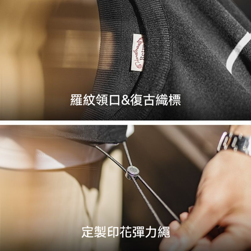 美式休閒黑白撞色條紋T恤Cityboy半袖日系圓領短袖男夏