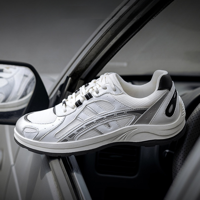 MRA金屬銀復古慢跑鞋男2026新款夏季透氣網面輕便百搭運動休閒鞋