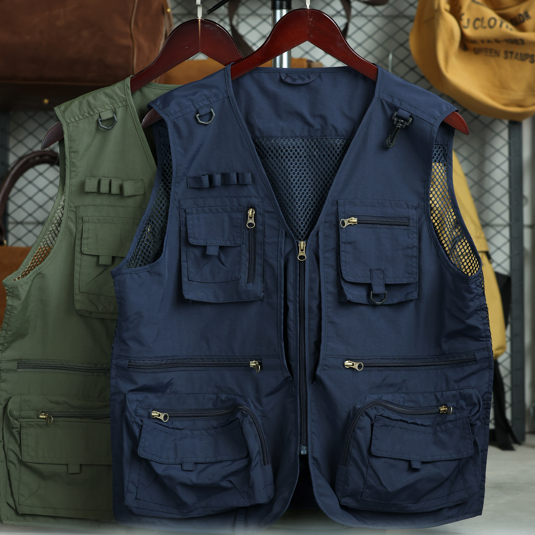 美式戶外戰術工裝馬甲男多口袋透氣攝影釣魚無袖坎肩夏