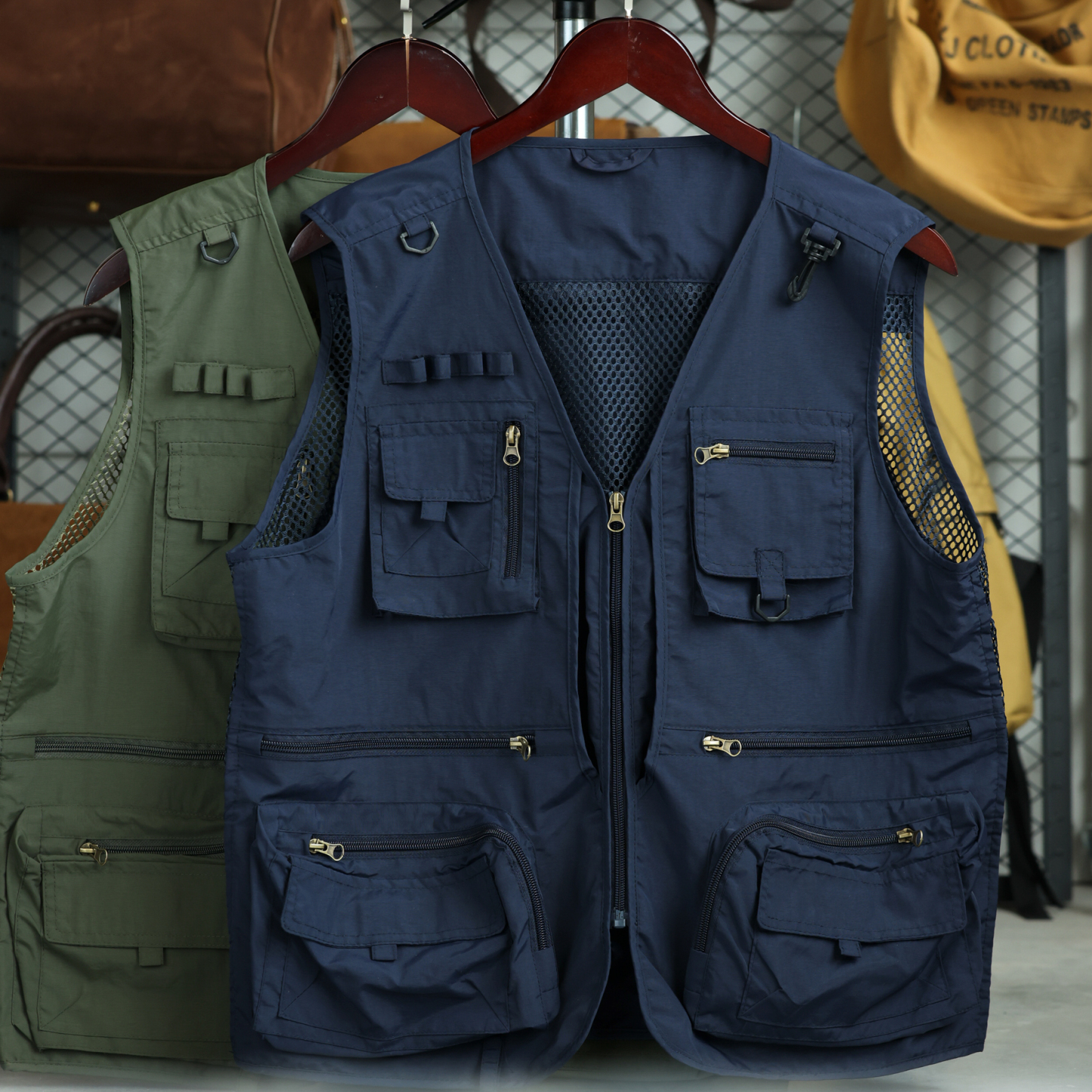 美式戶外戰術工裝馬甲男多口袋透氣攝影釣魚無袖坎肩夏