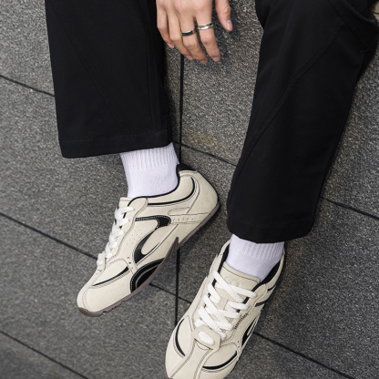 疾影賽車鞋男2025春季新款德訓鞋百搭運動板鞋復古休閒潮鞋子