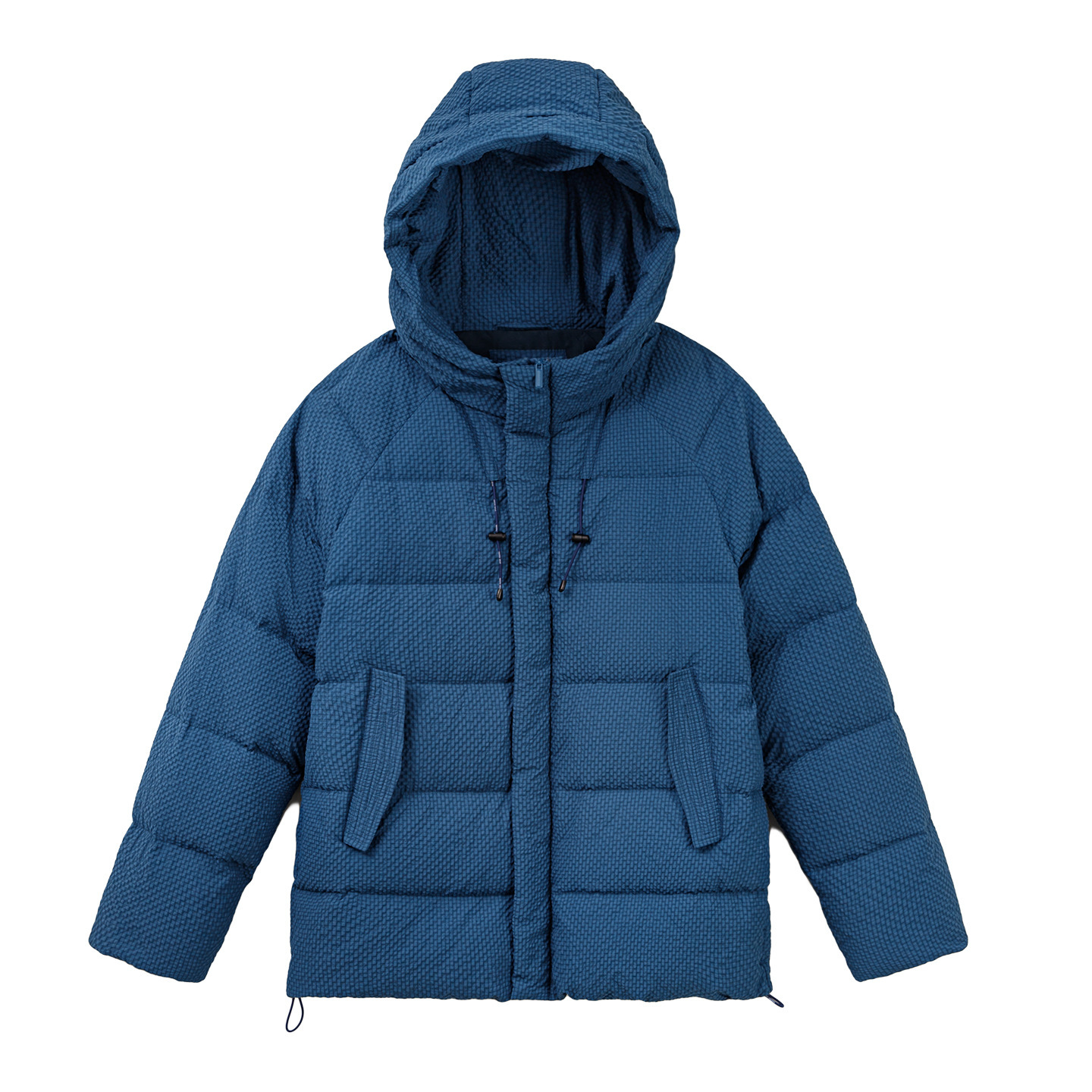 美式泡泡紗羽絨服90白鴨絨高蓬鬆度肌理感連帽外套男秋冬